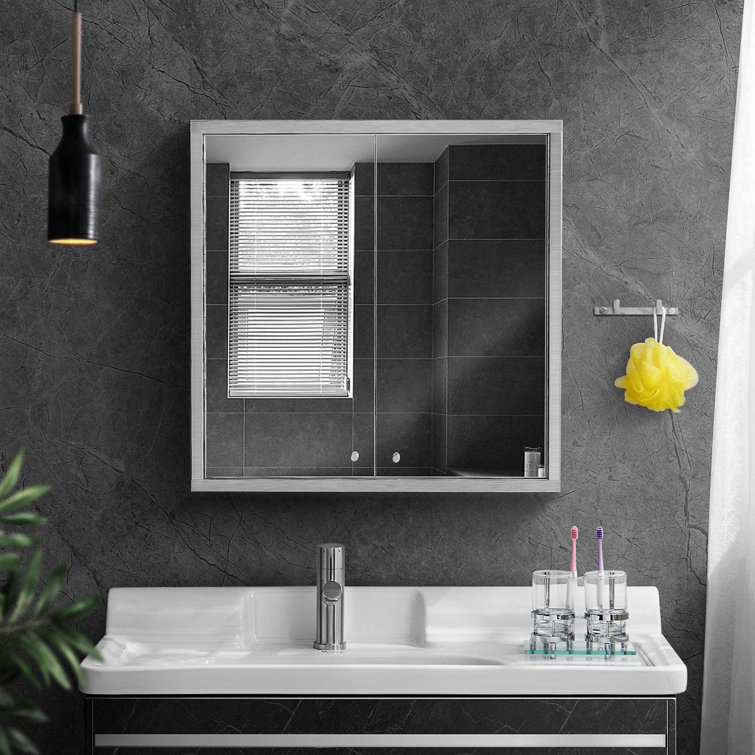 Double Door Mirrored Bathroom Stainless Steel Semis Online